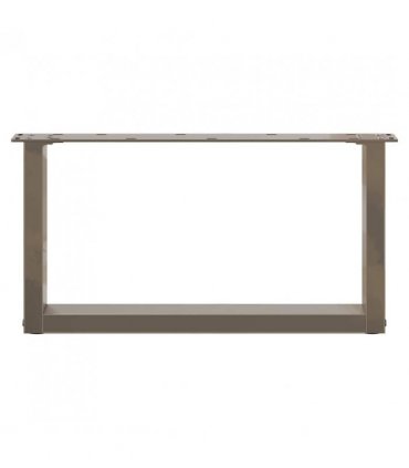 vidaXL Coffee Table Legs U-Shaped 2 pcs Natural Steel 70x(30-31) cm Steel — Size: 70 x (30-31) cm