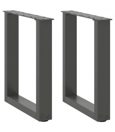 vidaXL Coffee Table Legs U-Shaped 2 pcs Anthracite 28x(42-43) cm Steel — Size: 28 x (42-43) cm — V0671986368