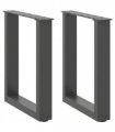 vidaXL Coffee Table Legs U-Shaped 2 pcs Anthracite 28x(42-43) cm Steel — Size: 28 x (42-43) cm — V0671986368