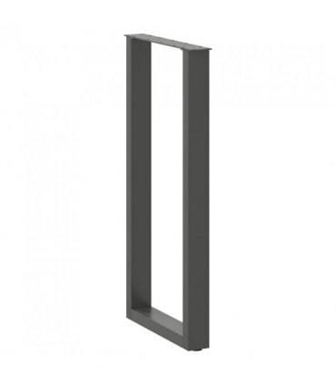 vidaXL Bar Table Legs U-Shaped 2 pcs Anthracite 50x(100-101) cm Steel — Size: 50 x (100-101) cm