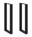 vidaXL Console Table Legs U-Shaped 2 pcs Black 38x(72-73) cm Steel — Size: 38 x (72-73) cm — V0671986370