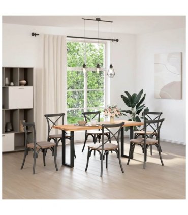 vidaXL Console Table Legs U-Shaped 2 pcs Black 38x(72-73) cm Steel — Size: 38 x (72-73) cm — V0671986370