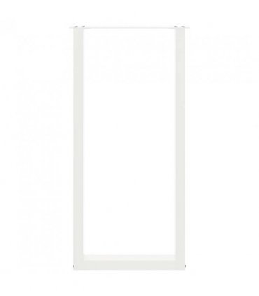 vidaXL Bar Table Legs U-Shaped 2 pcs White 50x(100-101) cm Steel — Size: 50 x (100-101) cm