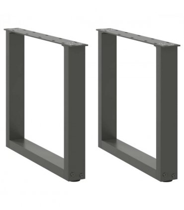 vidaXL Coffee Table Legs U-Shaped 2 pcs Anthracite 50x(42-43) cm Steel — Size: 50 x (42-43) cm