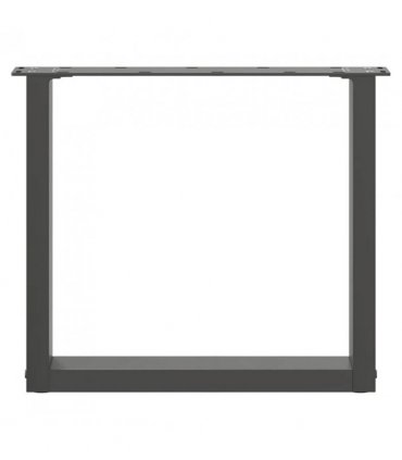 vidaXL Coffee Table Legs U-Shaped 2 pcs Anthracite 50x(42-43) cm Steel — Size: 50 x (42-43) cm