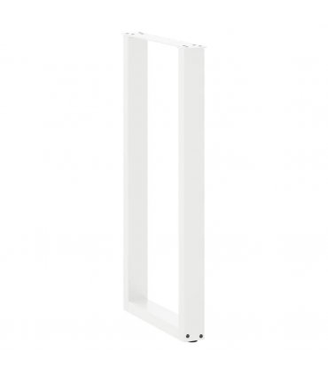 vidaXL Bar Table Legs U-Shaped 2 pcs White 40x(100-101) cm Steel — Size: 40 x (100-101) cm