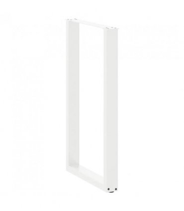 vidaXL Bar Table Legs U-Shaped 2 pcs White 60x(100-101) cm Steel — Size: 60 x (100-101) cm