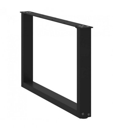 vidaXL Coffee Table Legs U-Shaped 2 pcs Black 60x(42-43) cm Steel — Size: 60 x (42-43) cm — V0671986385