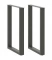 vidaXL Bar Table Legs U-Shaped 2 pcs Anthracite 60x(90-91) cm Steel — Size: 60 x (90-91) cm