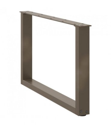 vidaXL Coffee Table Legs U-Shaped 2 pcs Natural Steel 60x(42-43) cm Steel — Size: 60 x (42-43) cm