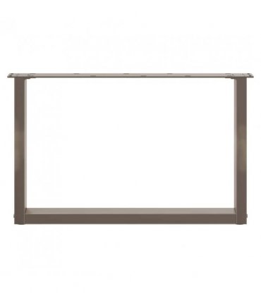 vidaXL Coffee Table Legs U-Shaped 2 pcs Natural Steel 60x(42-43) cm Steel — Size: 60 x (42-43) cm