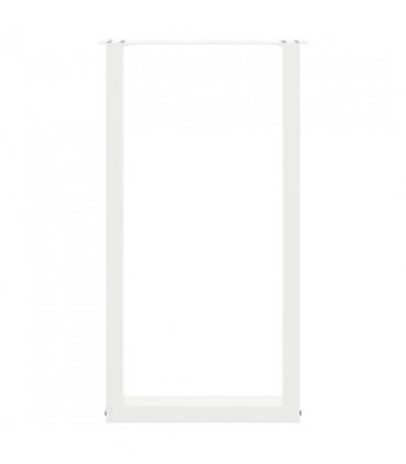 vidaXL Bar Table Legs U-Shaped 2 pcs White 40x(90-91) cm Steel — Size: 40 x (90-91) cm