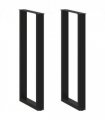 vidaXL Bar Table Legs U-Shaped 2 pcs Black 50x(110-111) cm Steel — Size: 50 x (110-111) cm
