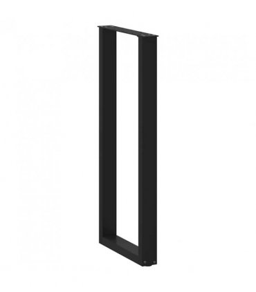 vidaXL Bar Table Legs U-Shaped 2 pcs Black 50x(110-111) cm Steel — Size: 50 x (110-111) cm