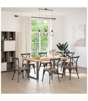 vidaXL Dining Table Legs U-Shaped 2 pcs Anthracite 80x(72-73) cm Steel — Size: 80 x (72-73) cm — V0671986393