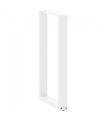 vidaXL Bar Table Legs U-Shaped 2 pcs White 50x(90-91) cm Steel — Size: 50 x (90-91) cm
