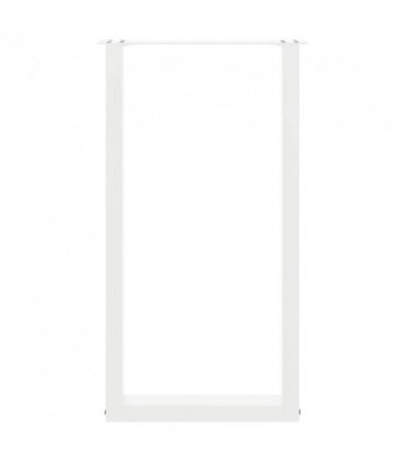 vidaXL Bar Table Legs U-Shaped 2 pcs White 50x(90-91) cm Steel — Size: 50 x (90-91) cm