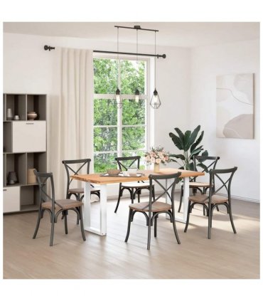 vidaXL Dining Table Legs U-Shaped 2 pcs White 50x(72-73) cm Steel — Size: 50 x (72-73) cm — V0671986395