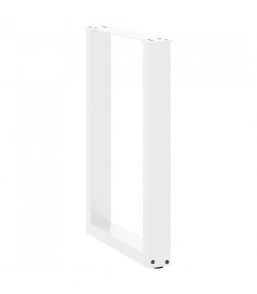 vidaXL Dining Table Legs U-Shaped 2 pcs White 50x(72-73) cm Steel — Size: 50 x (72-73) cm — V0671986395