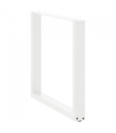 vidaXL Dining Table Legs U-Shaped 3 pcs White 90x(72-73) cm Steel — Size: 90 x (72-73) cm