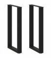vidaXL Bar Table Legs U-Shaped 2 pcs Black 50x(90-91) cm Steel — Size: 50 x (90-91) cm