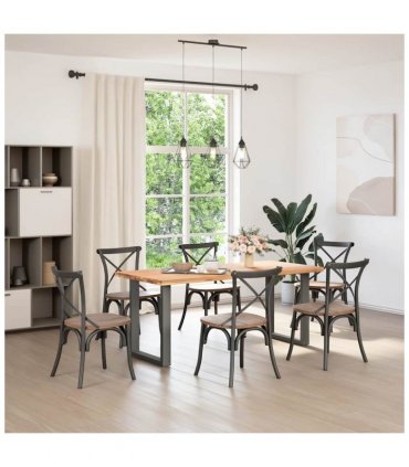 vidaXL Dining Table Legs U-Shaped 2 pcs Anthracite 70x(72-73) cm Steel — Size: 70 x (72-73) cm — V0671986398