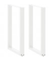 vidaXL Bar Table Legs U-Shaped 2 pcs White 60x(90-91) cm Steel — Size: 60 x (90-91) cm