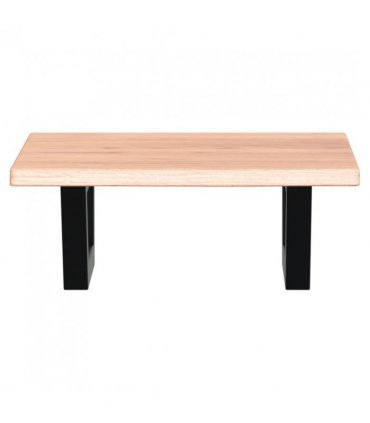 vidaXL Basin Shelf Wall Mounted Steel and Solid Wood Oak — Colour: light brown and black, Size: 40 x 50 x 2 cm, Model: trapezium