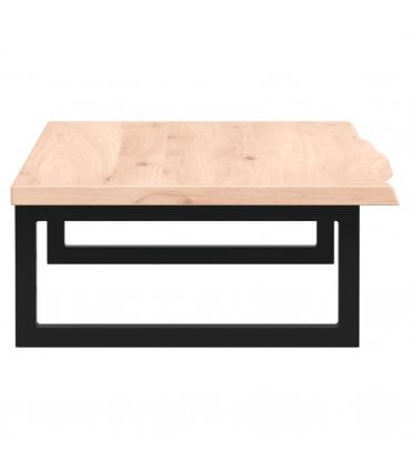 vidaXL Basin Shelf Wall Mounted Steel and Solid Wood Oak — Colour: brown and black, Size: 100 x 40 x 2 cm, Model: rectangular