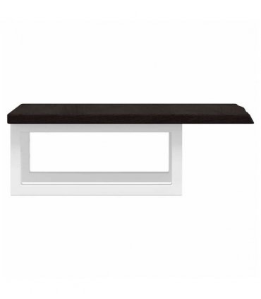 vidaXL Basin Shelf Wall Mounted Steel and Solid Wood Oa — Colour: dark brown and white, Size: 40 x 50 x 2 cm, Model: rectangular