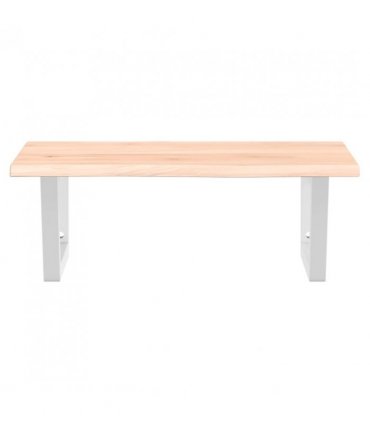 vidaXL Basin Shelf Wall Mounted Steel and Solid Wood Oak — Colour: brown and white, Size: 60 x 50 x 2 cm, Model: trapezium