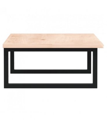 vidaXL Basin Shelf Wall Mounted Steel and Solid Wood Oak — Colour: brown and black, Size: 80 x 50 x 2 cm, Model: rectangular