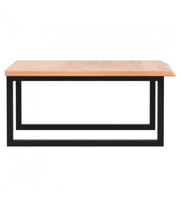 vidaXL Basin Shelf Wall Mounted Steel and Solid Wood O — Colour: light brown and black, Size: 60 x 60 x 2 cm, Model: rectangular