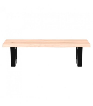 vidaXL Basin Shelf Wall Mounted Steel and Solid Wood Oak — Colour: brown and black, Size: 60 x 40 x 2 cm, Model: trapezium