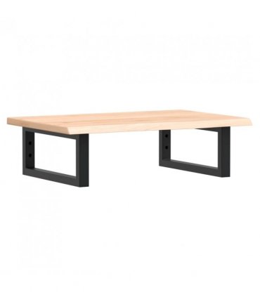 vidaXL Basin Shelf Wall Mounted Steel and Solid Wood Oak — Colour: brown and black, Size: 60 x 40 x 2 cm, Model: rectangular