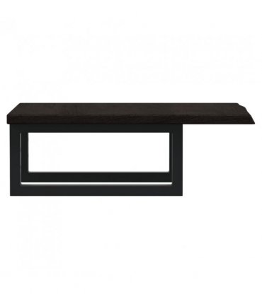 vidaXL Basin Shelf Wall Mounted Steel and Solid Wood Oa — Colour: dark brown and black, Size: 40 x 50 x 2 cm, Model: rectangular
