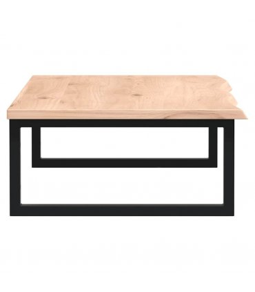 vidaXL Basin Shelf Wall Mounted Steel and Solid Wood Oak — Colour: brown and black, Size: 100 x 50 x 2 cm, Model: rectangular