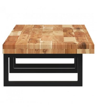 vidaXL Basin Shelf Wall Mounted Steel and Solid Wood A — Colour: dark brown and black, Size: 160 x 40 x 4 cm, Model: rectangular