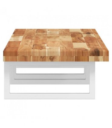 vidaXL Basin Shelf Wall Mounted Steel and Solid Wood A — Colour: dark brown and white, Size: 160 x 40 x 4 cm, Model: rectangular