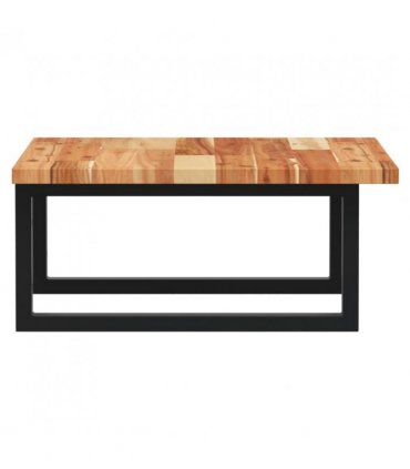 vidaXL Basin Shelf Wall Mounted Steel and Solid Wood Ac — Colour: dark brown and black, Size: 50 x 50 x 2 cm, Model: rectangular