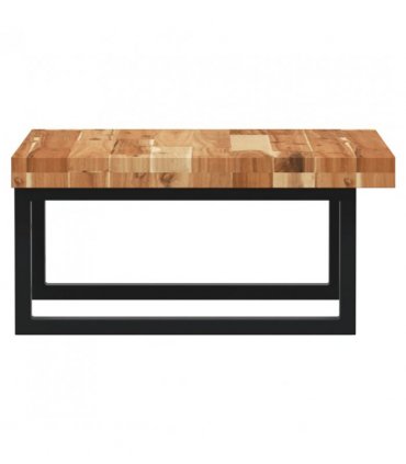 vidaXL Basin Shelf Wall Mounted Steel and Solid Wood Ac — Colour: dark brown and black, Size: 50 x 50 x 4 cm, Model: rectangular
