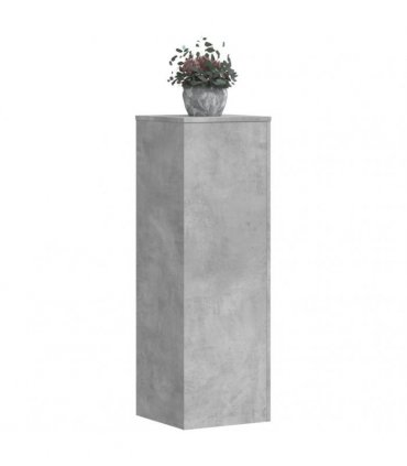 vidaXL Plant Stands 2 pcs Concrete Grey 33x33x100 cm Engineered Wood — Size: 33 x 33 x 100 cm