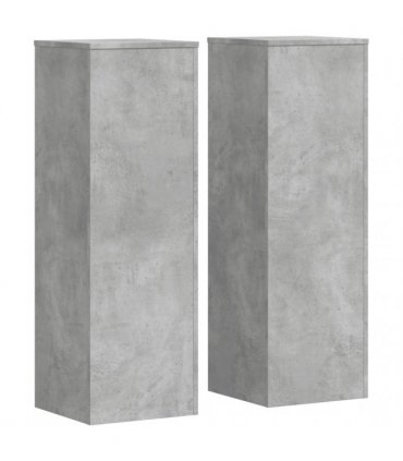vidaXL Plant Stands 2 pcs Concrete Grey 33x33x100 cm Engineered Wood — Size: 33 x 33 x 100 cm