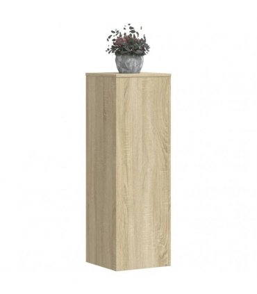 vidaXL Plant Stands 2 pcs Sonoma Oak 33x33x100 cm Engineered Wood — Size: 33 x 33 x 100 cm