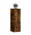 vidaXL Plant Stands 2 pcs Smoked Oak 33x33x100 cm Engineered Wood — Size: 33 x 33 x 100 cm