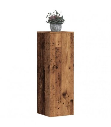 vidaXL Plant Stands 2 pcs Old Wood 33x33x100 cm Engineered Wood — Size: 33 x 33 x 100 cm