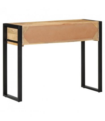 vidaXL Console Table 100x35x75 cm Solid Rough Wood Mango — Colour: Natural wood