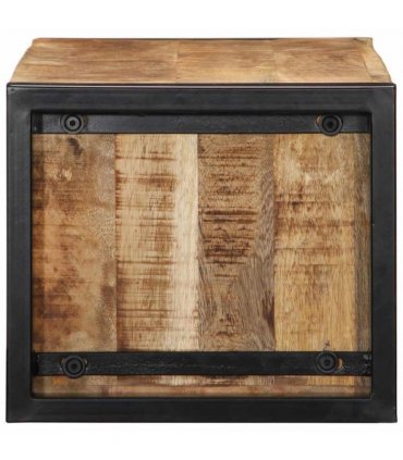 vidaXL TV Cabinet 80x30x25 cm Solid Rough Wood Mango