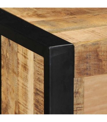 vidaXL TV Cabinet 80x30x25 cm Solid Rough Wood Mango