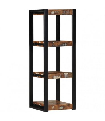 vidaXL Wall Shelf Multicolour 35x35x100 cm Solid Wood Reclaimed
